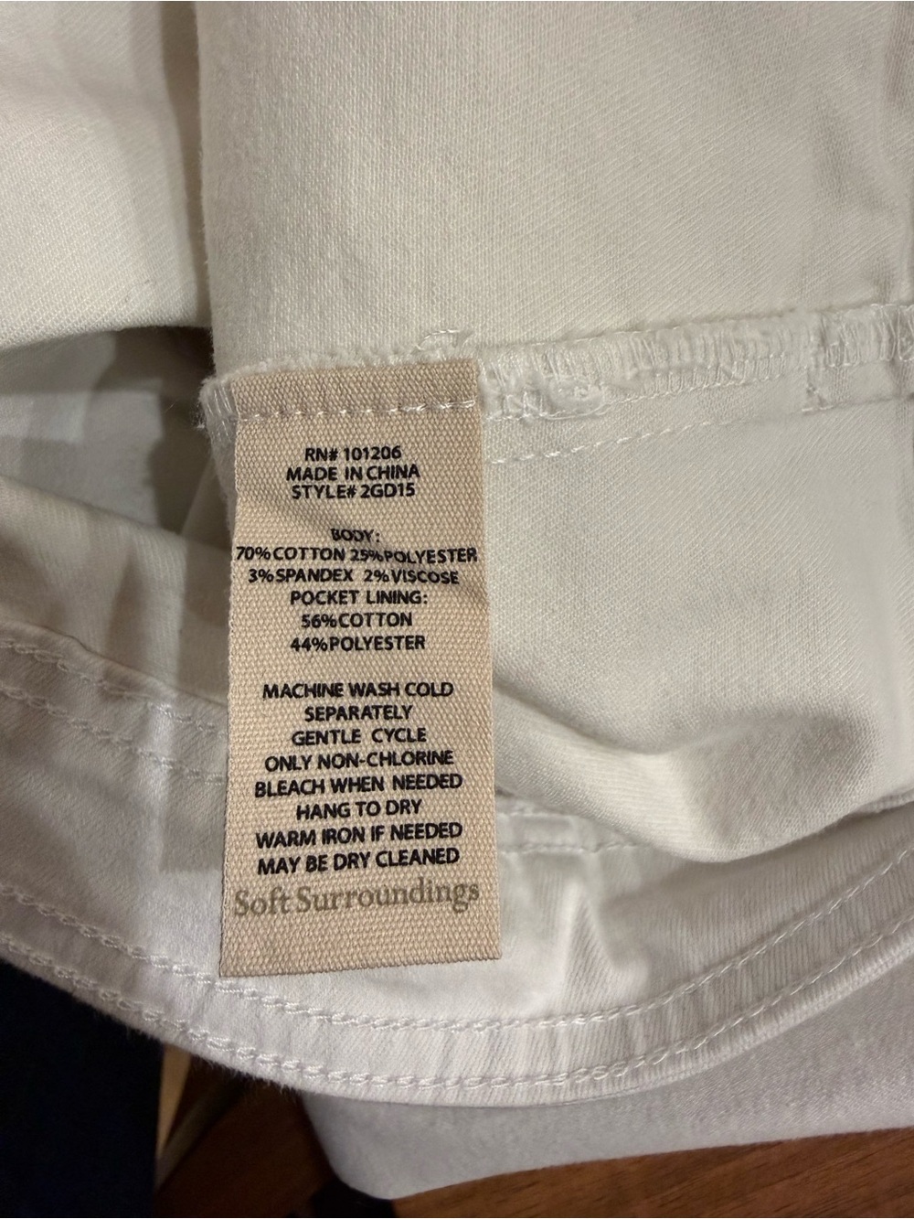 Soft Surroundings White Button-Front Denim Jacket - Picture 7 of 7